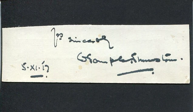 E. Temple Thurston British Author Poet Playwright Rare Signed Autograph
