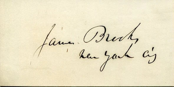 James Brooks US New York Representative Civil War Journalist Signed Autograph
