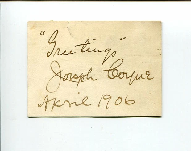 Joe Joseph Coyne The Merry Widow vaudevillian Comedy Actor Signed Autograph
