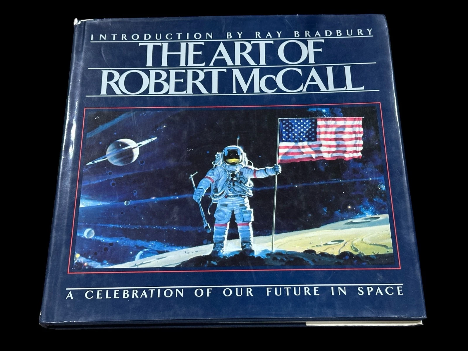 Robert McCall NASA Space Artist & Ray Bradbury Signed Autograph Book With Sketch
