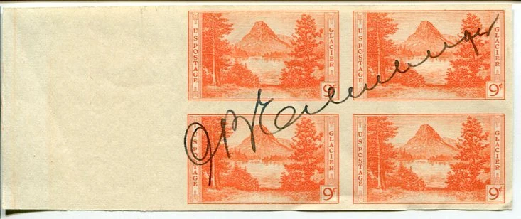 Clinton Ellenberger US Assistant Postmaster General Signed Autograph Stamps
