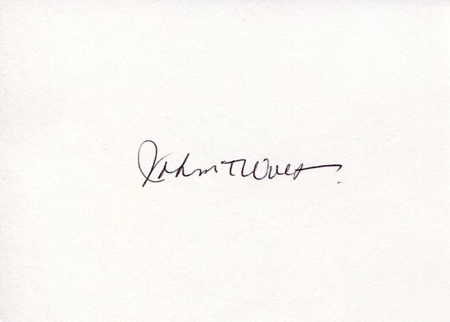 John Wolf WWII War Fighter Pilot Navy USN Ace DFC Rare Signed Autograph
