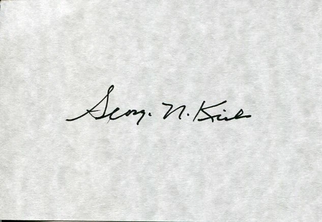 George Kirk WWII War Fighter Pilot Navy USN Ace 2 DFC Rare Signed Autograph
