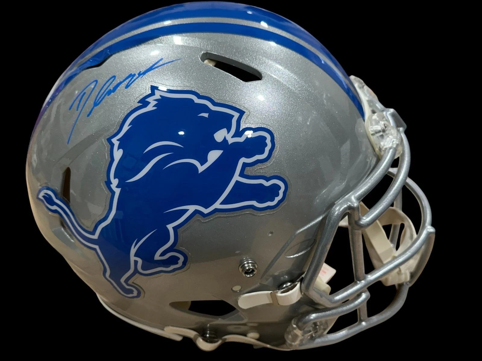 D'Andre Swift Detroit Lions Signed Autograph Authentic Full Size Helmet Fanatics

