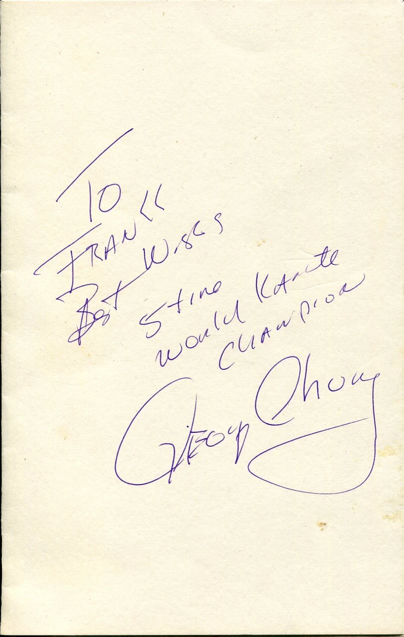 George Chung 5x World Karate Champion Hawkeye Star Signed Autograph Program
