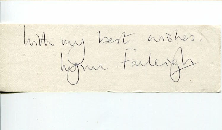 Lynn Farleigh Watership Down Pride and Prejudice Sherlock Rare Signed Autograph
