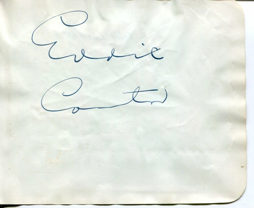 Eddie Cantor Makin' Whoopee My Baby Just Cares for Me Singer Signed Autograph
