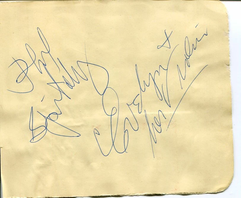 Phil Spitalny Evelyn Kaye Big Band Jazz & Eileen Barton Singer Signed Autograph

