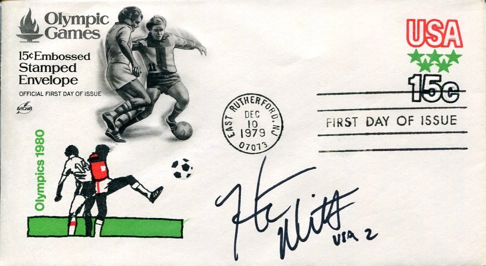 Heather Mitts US Olympic Soccer Gold Medal Signed Autograph FDC
