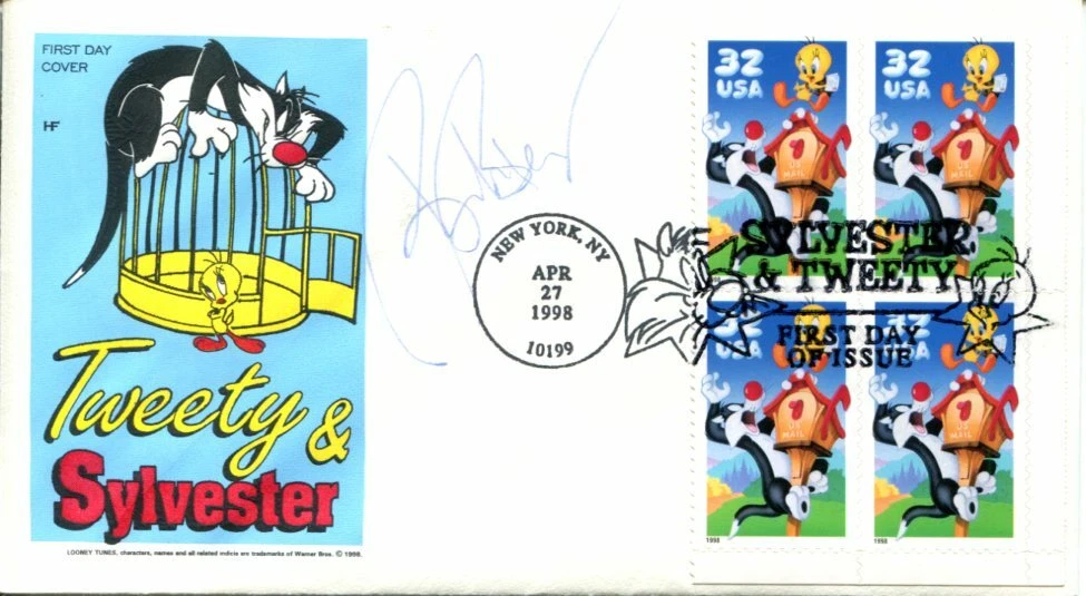 Bob Bergen Voice Of Porky Pig Tweety Bird Looney Tunes Signed Autograph FDC
