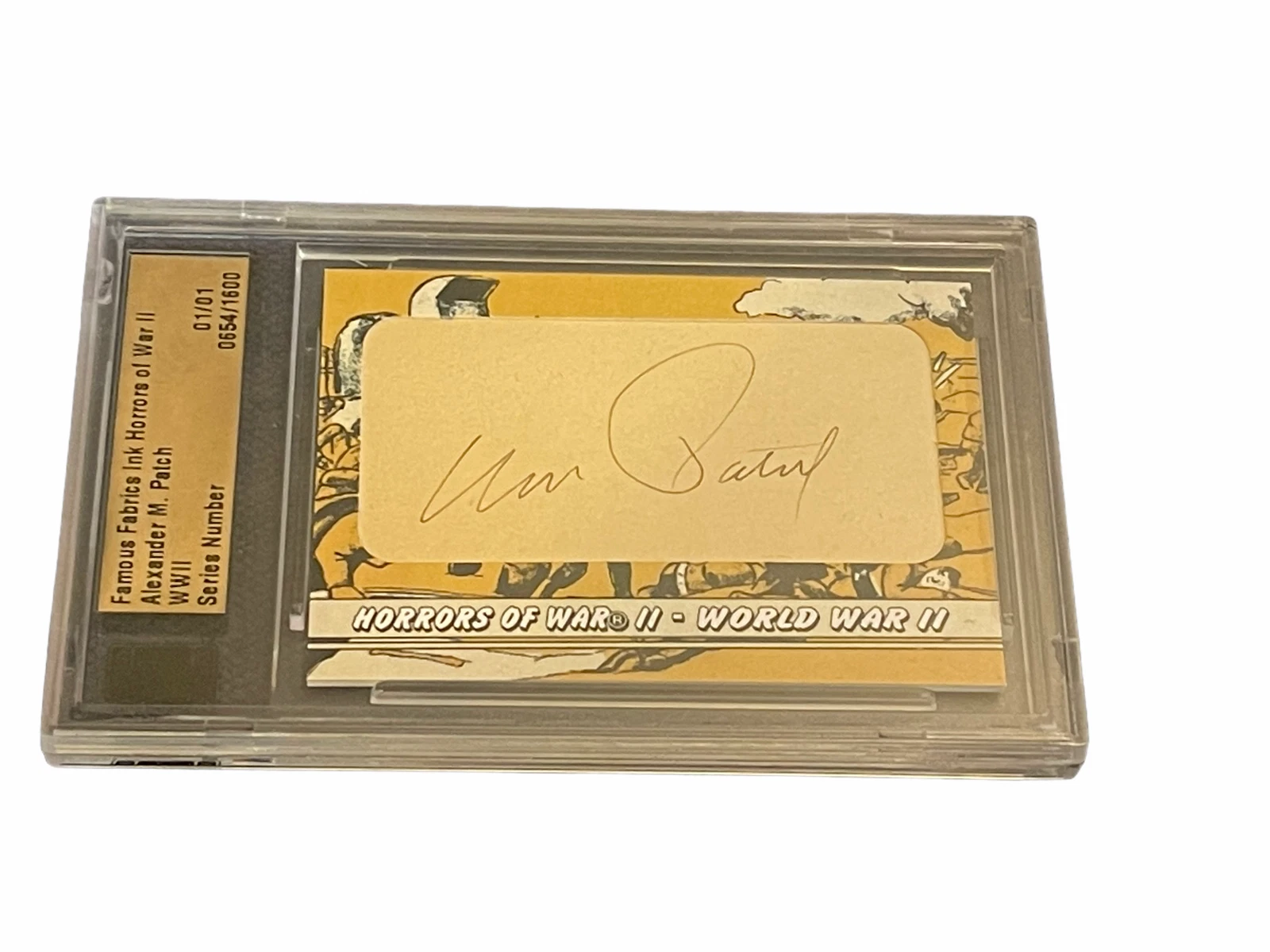 General Alexander Patch 2013 Famous Fabrics Ink Horror War Signed Autograph #1/1
