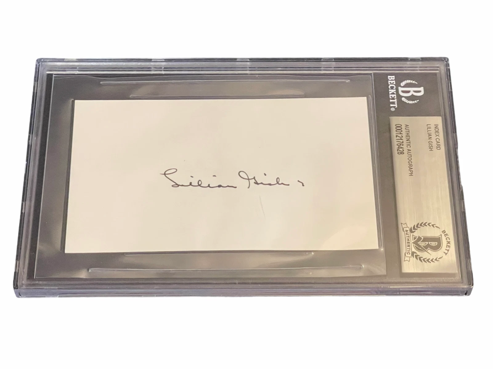 Lillian Gish Birth of a Nation The Wind Signed Autograph Slabbed Beckett BAS
