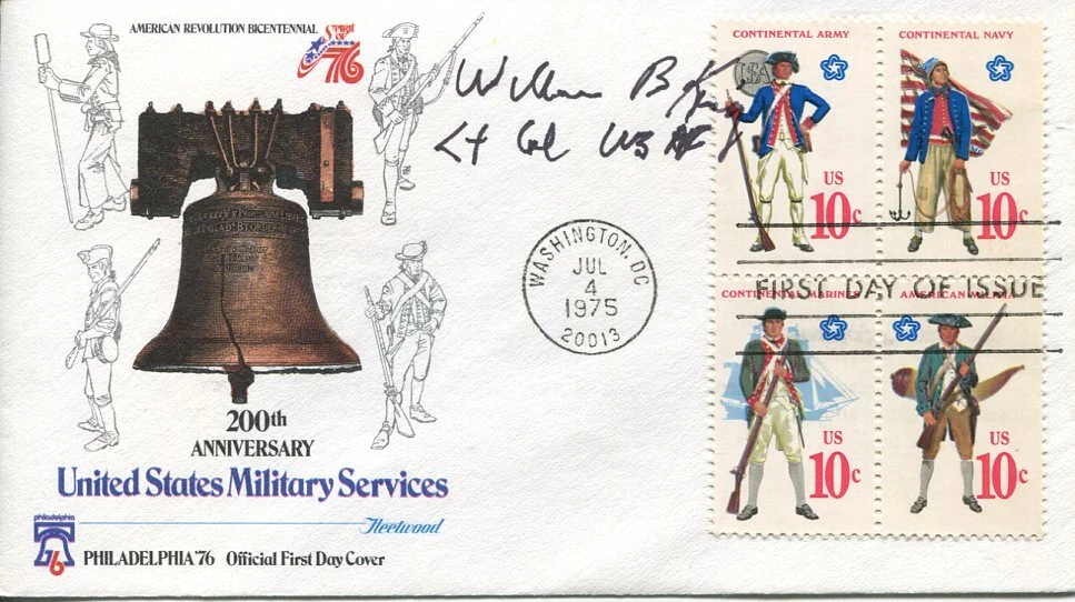 William B King USAAF WWII War Fighter Ace DFC Signed Autograph FDC
