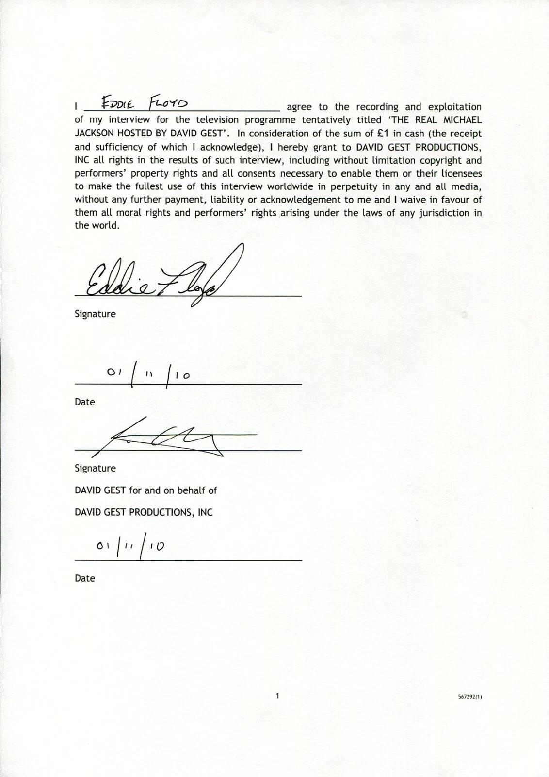 Eddie Floyd Knock on Wood R&B Singer Songwriter Stax Signed Autograph Release
