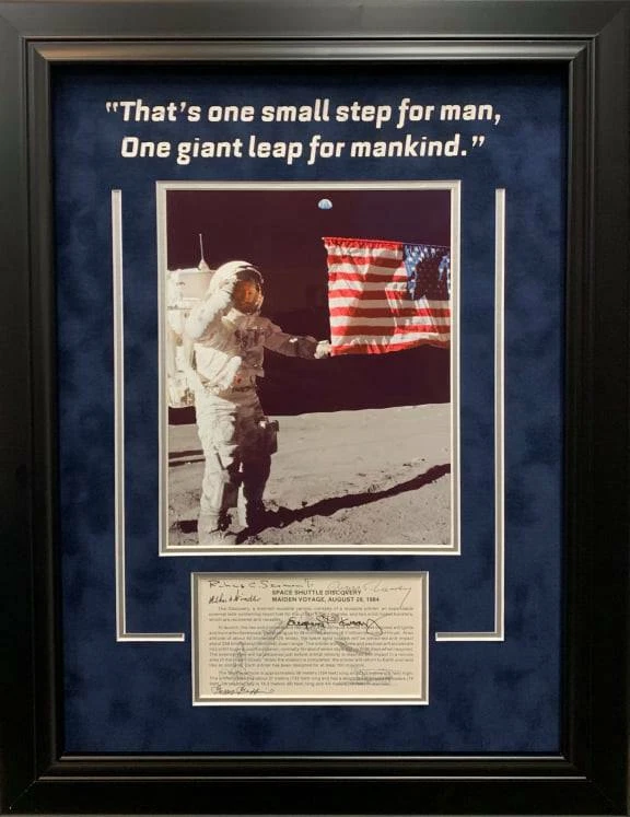 Eugene Gene Kranz & 4 NASA Flight Directors Signed Autograph Photo Display JSA
