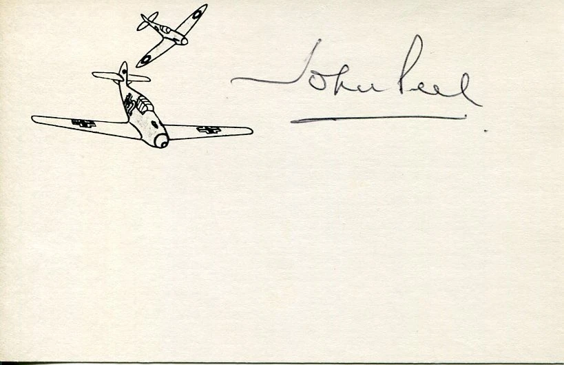 Group Captain John Peel Battle of Britain WWII War Fighter Ace Signed Autograph
