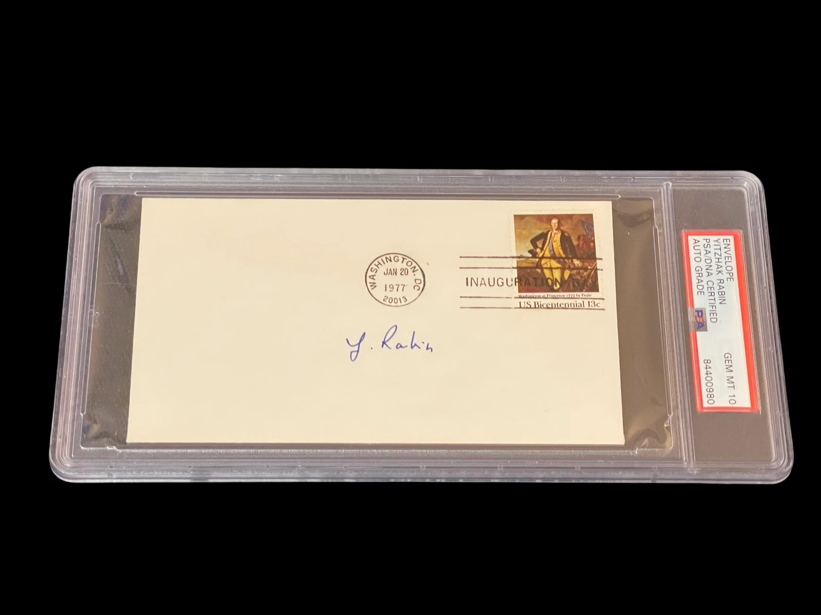 Yitzhak Rabin 5th Prime Minister Israel Judaica Signed Autograph PSA DNA Mint 10
