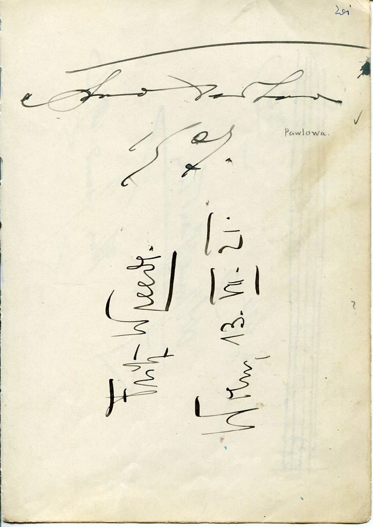 Anna Pavlova Ballet Dance Fritz Wrede Bruno Granichstaedten AMQ Signed Autograph
