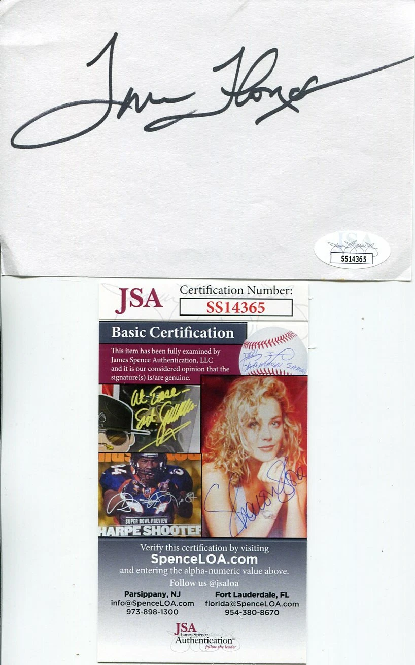 Tom Flores LA Oakland Raiders KC Chiefs 4x Super Bowl HOF Signed Autograph JSA
