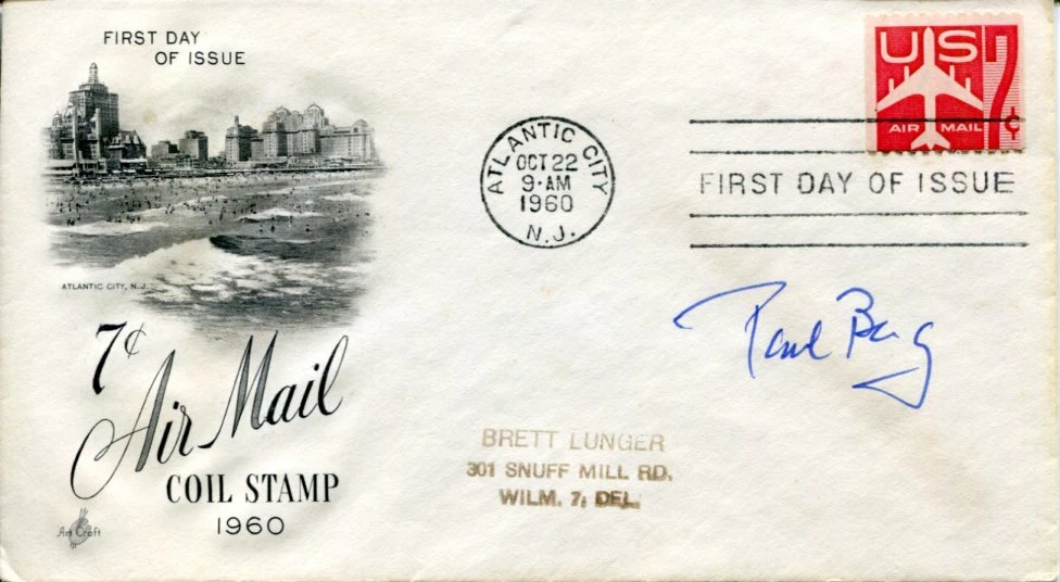 Paul Berg 1980 Nobel Prize Chemistry Stanford University Signed Autograph FDC
