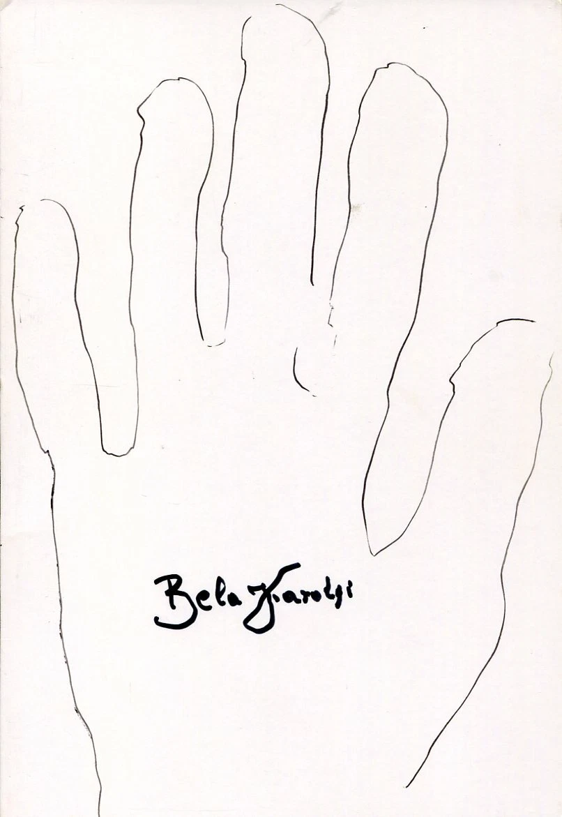 BELA KAROLYI US OLYMPIC GYMNASTICS HOF COACH SIGNED AUTOGRAPH HAND PRINT SKETCH COLLECTIBLE MEMORABILIA