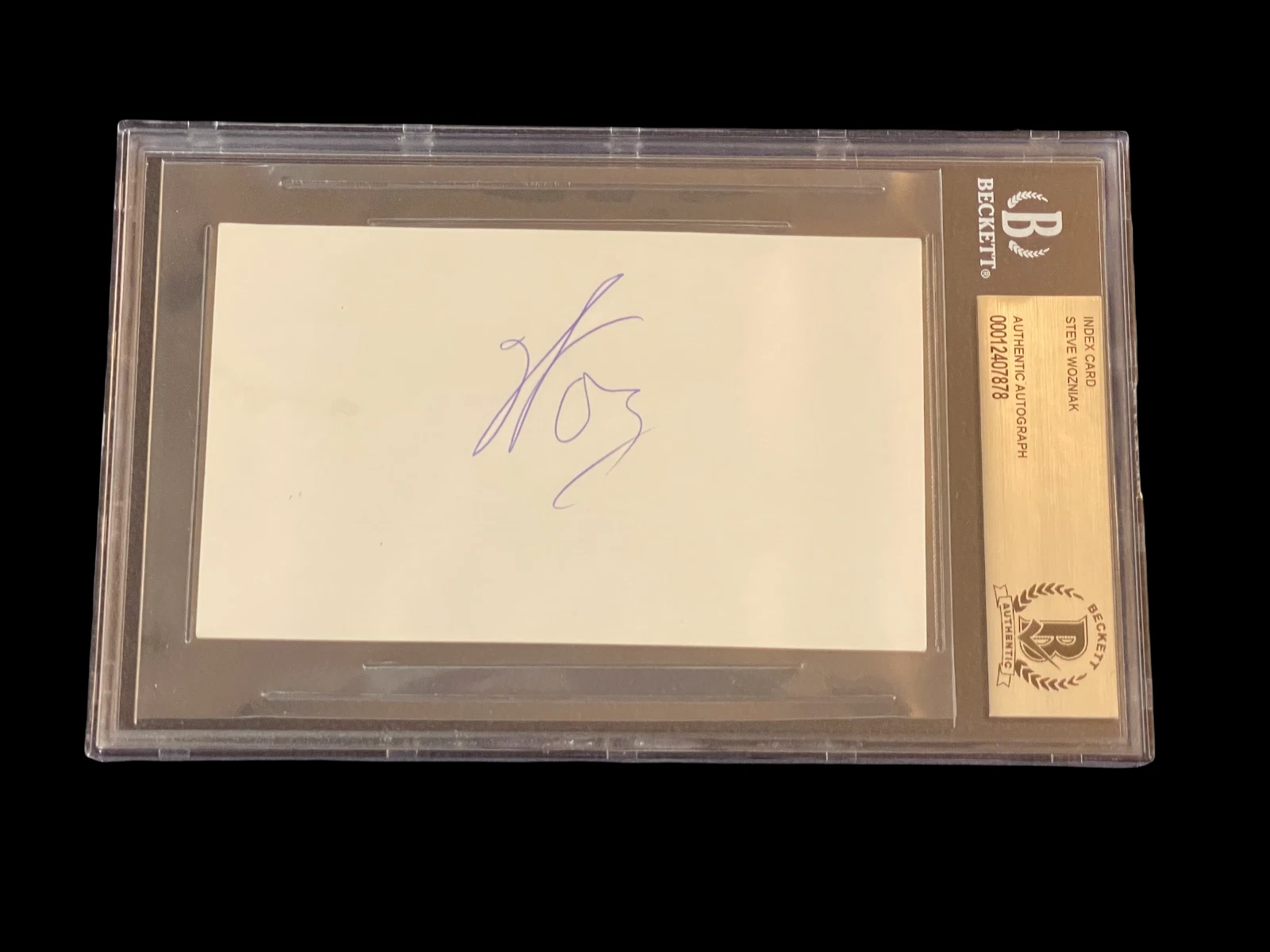 Steve Wozniak Woz Apple Computers Co-Founder Signed Autograph Slab BAS Beckett
