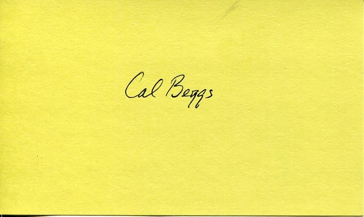 Cal Beggs NASA Engineer Backpack Designer Apollo 11 Space Signed Autograph
