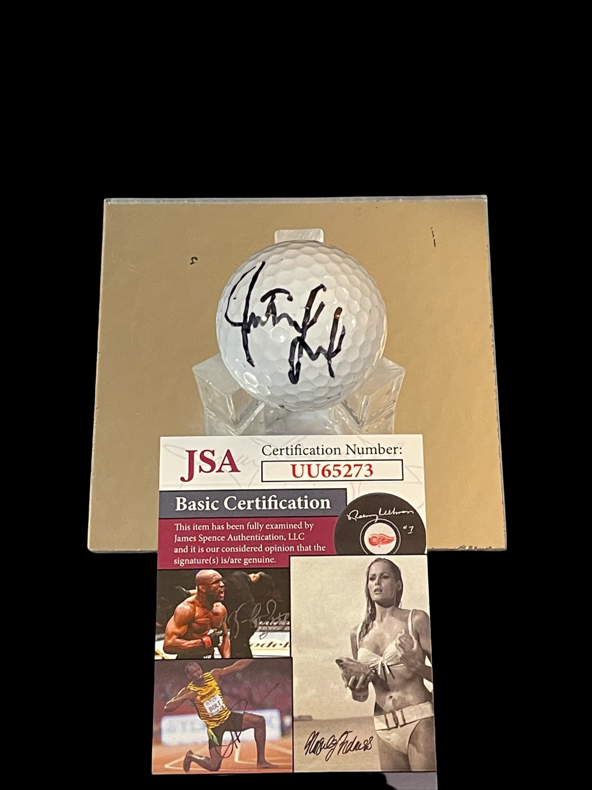Justin Leonard PGA British Open Ryder Cup Champ Signed Autograph Golf Ball JSA
