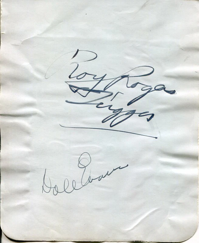 Roy Rogers Dale Evans King of the Cowboys Westerns Dual Signed Autograph JSA
