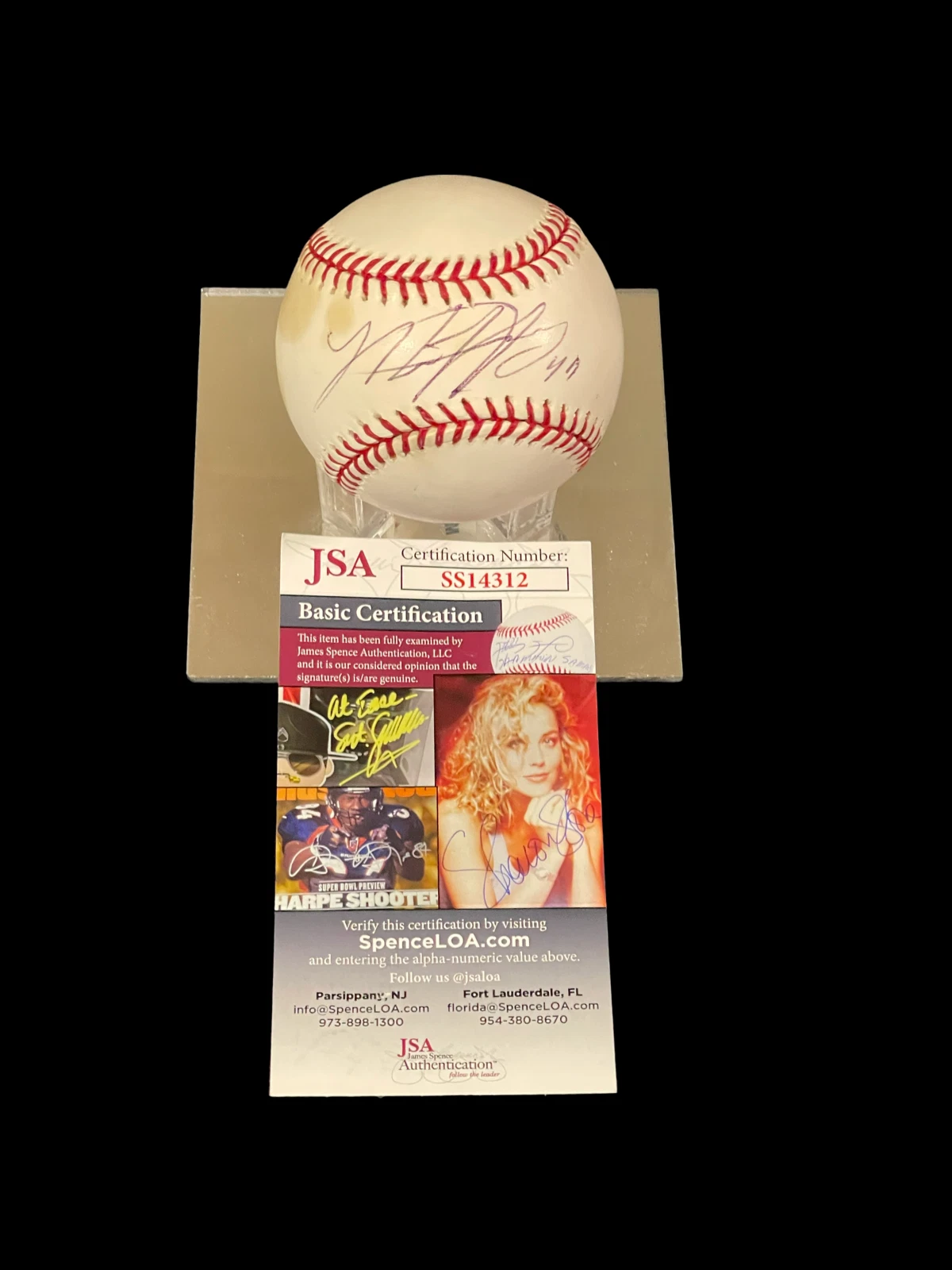 Matt Harvey New York Mets North Carolina Signed Autograph Baseball JSA COA
