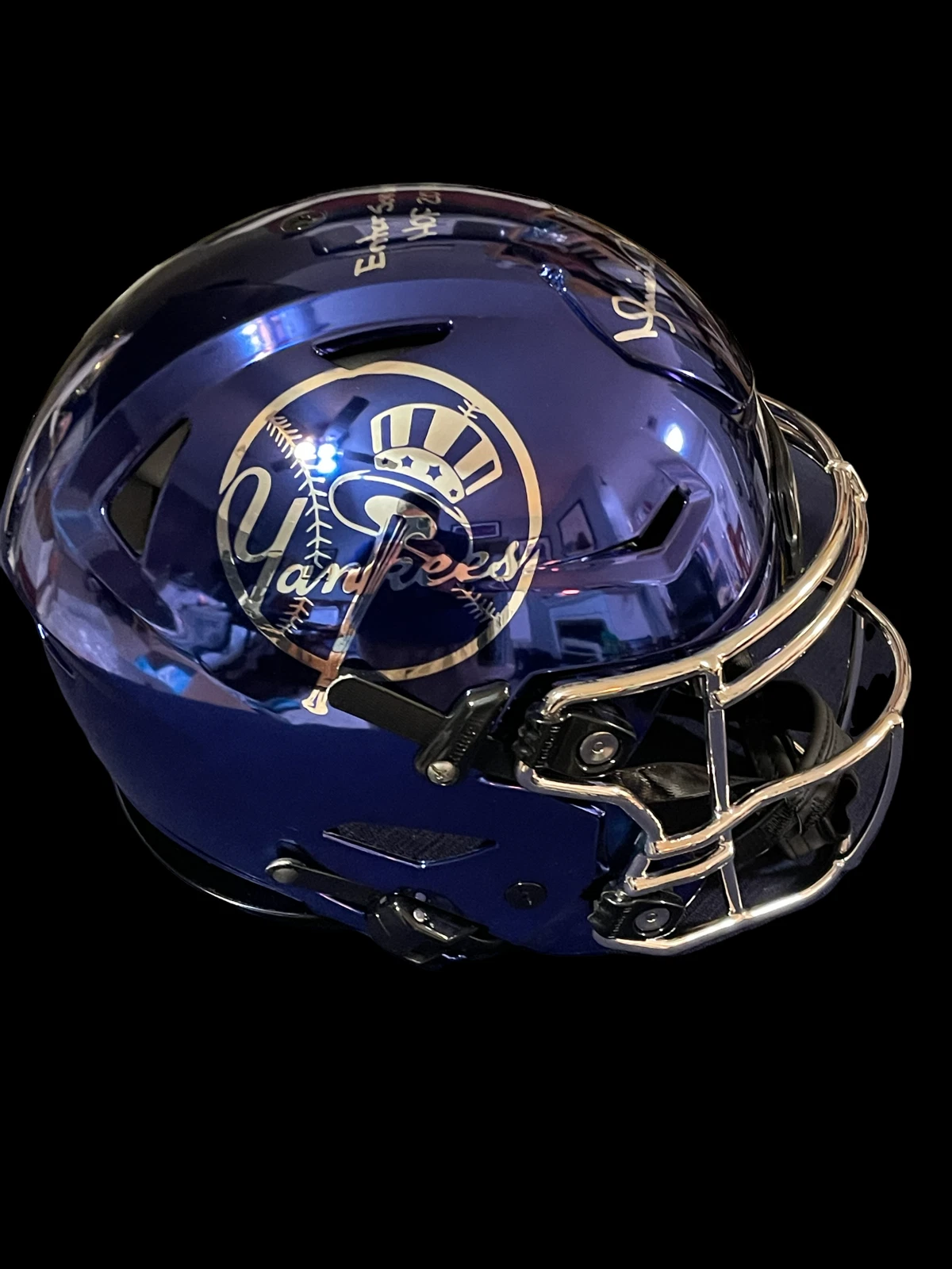 Mariano Rivera NY New York Yankees Signed Autograph Chrome Inlay Flex Helmet PSA
