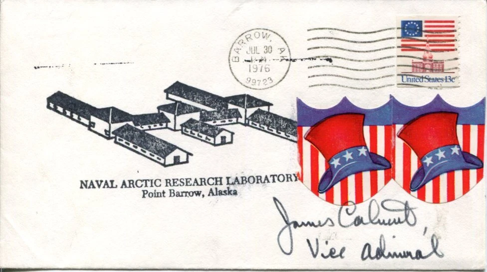 Admiral James Calvert Superintendent Naval Academy USS Skate Signed Autograph
