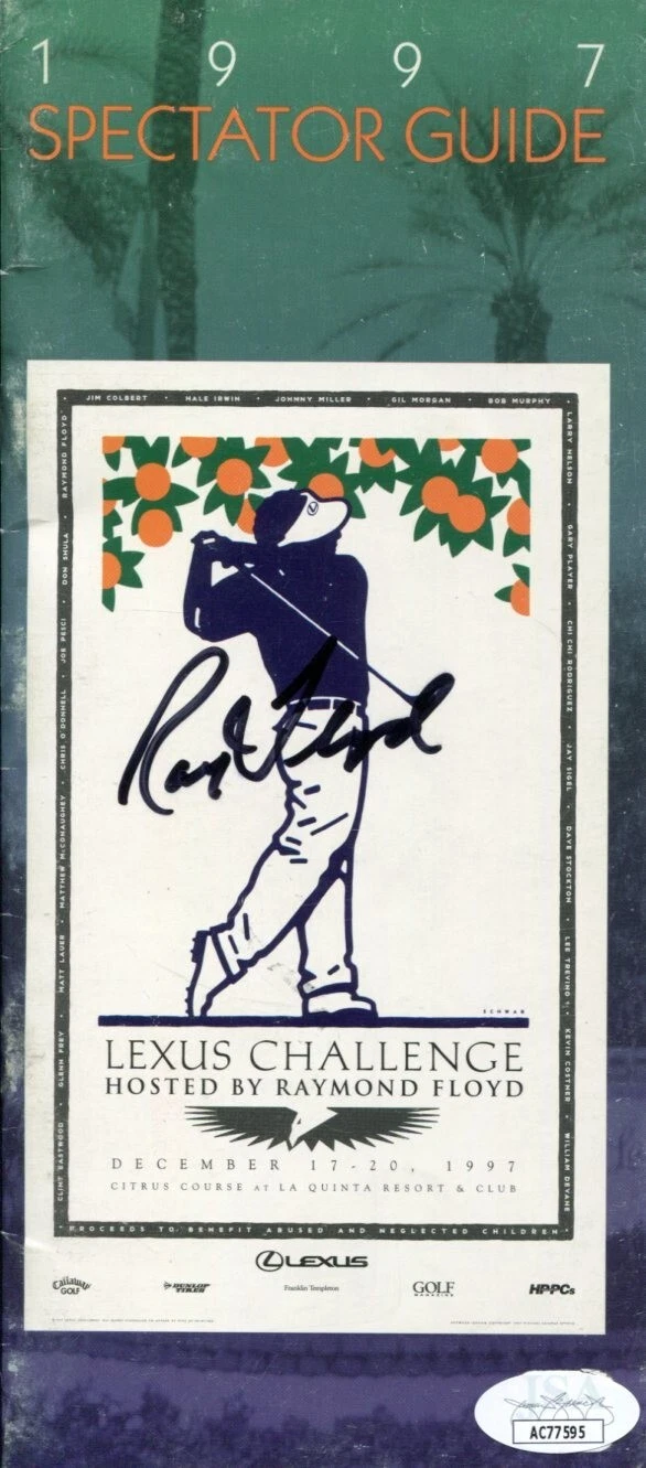 Raymond Ray Floyd PGA Masters Champ Ryder Cup Signed Autograph Specta Guide JSA
