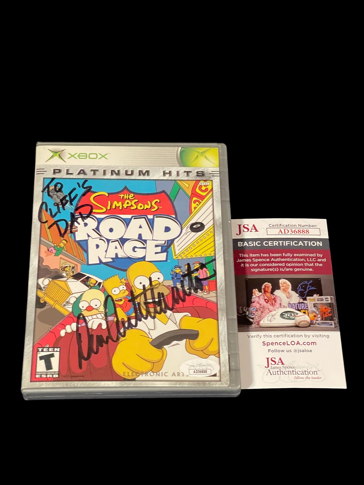 Dan Castellaneta The Simpsons Homer Voice Rare Signed Autograph XBox Game JSA
