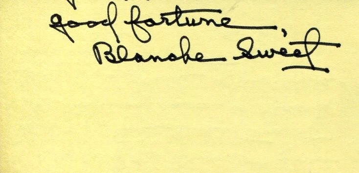 Blanche Sweet Judith of Bethulia Five Pennies Silent Film Star Signed Autograph
