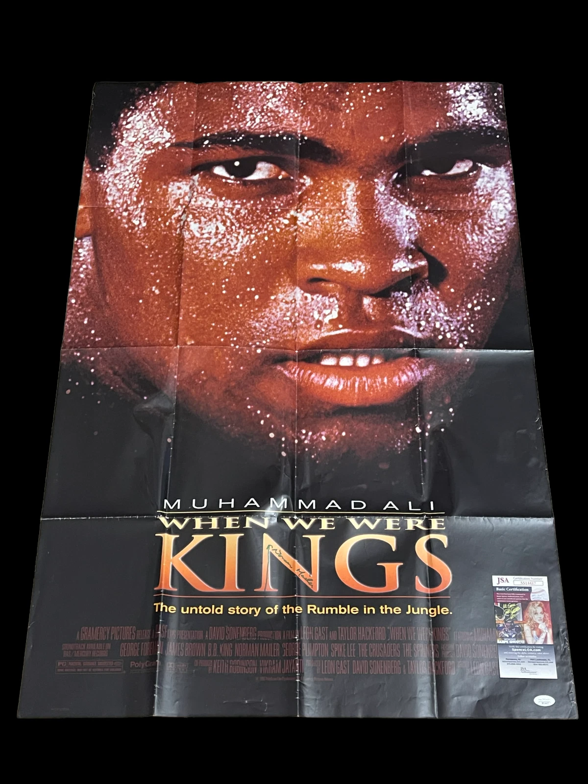 Norman Mailer When We Were Kings Muhammad Ali Signed Autograph Movie Poster JSA
