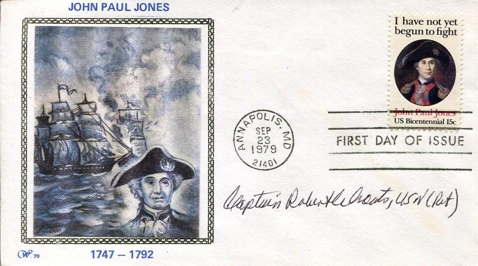 Robert Coats WWII War Navy USN Fighter Ace Signed Autograph FDC
