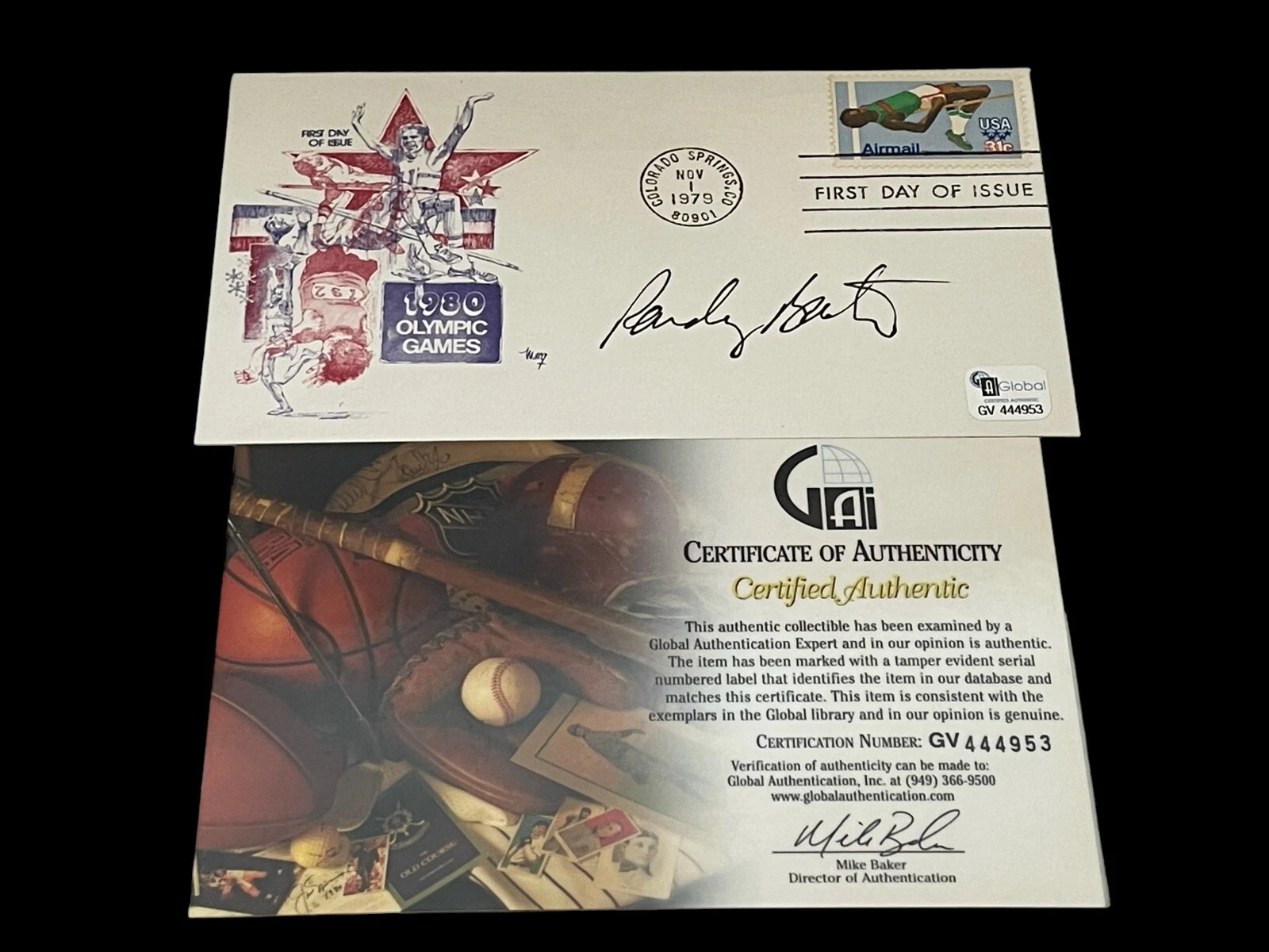 Randy Barnes Olympic Gold Silver Shot Put Track & Field Signed Autograph FDC COA

