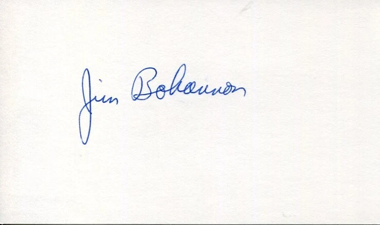 Jim Bohannon America in The Morning Talk Radio Host HOF Signed Autograph

