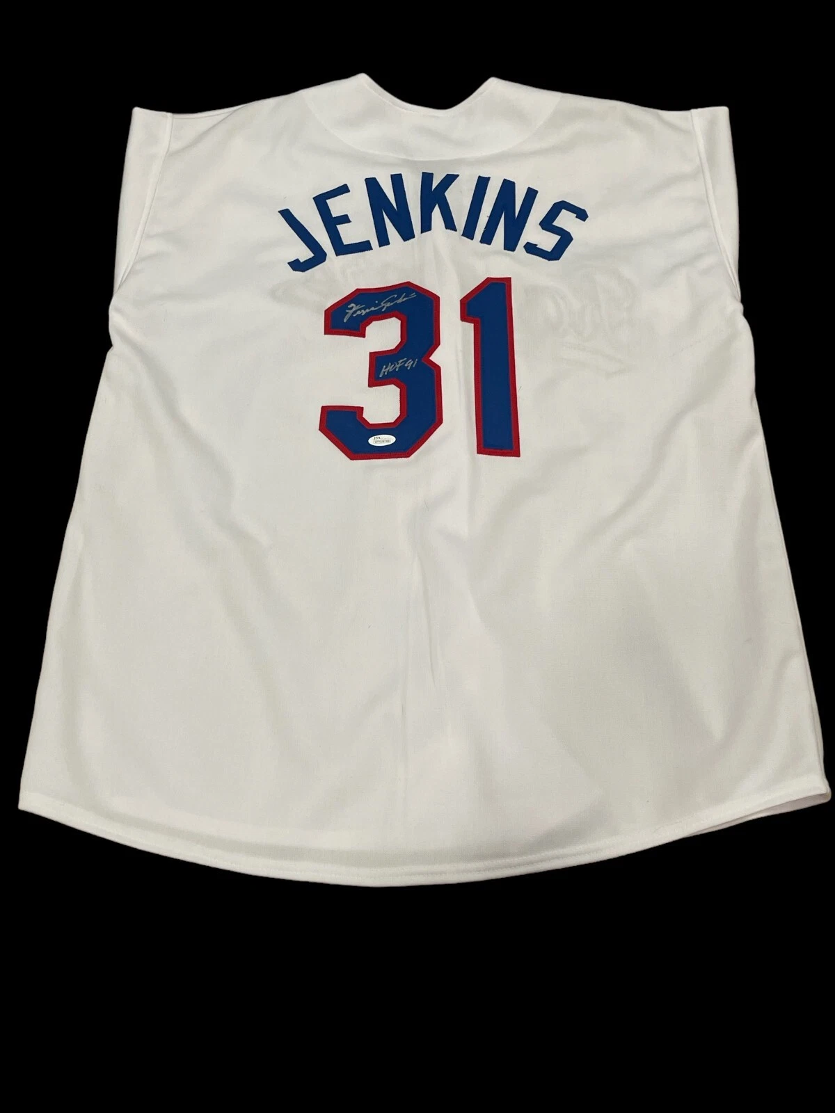 Fergie Ferguson Jenkins Texas Rangers Cub HOF Signed Autograph Custom Jersey JSA
