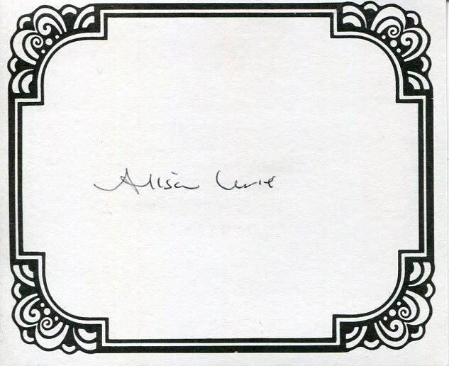 Alison Lurie Pulitzer Prize Fiction Author Signed Autograph Bookplate
