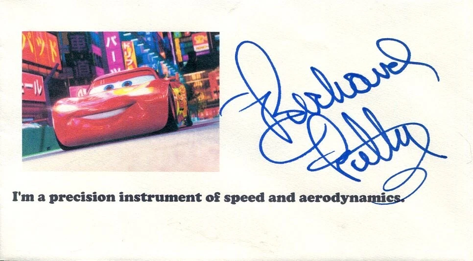 Richard Petty NASCAR Hall of Fame HOF Disney Cars Voice Signed Autograph JSA
