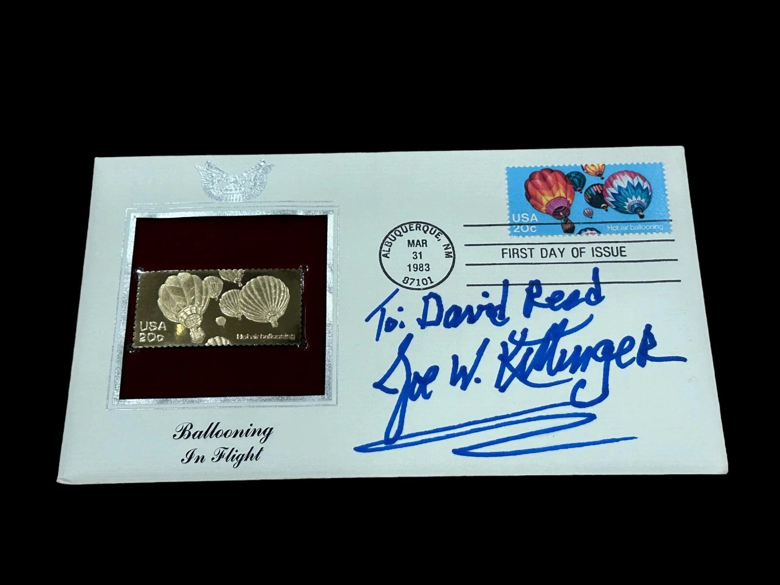 Joseph Joe Kittinger Project Excelsior Air Force Skydive Signed Autograph FDC
