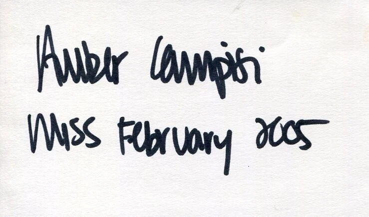 Amber Campisi Playboy Playmate Miss February 2005 Sexy Signed Autograph
