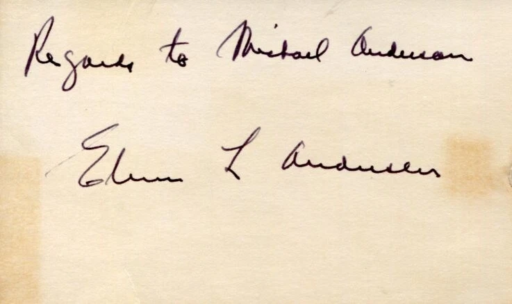 Elmer Andersen Governor Of Minnesota H. B. Fuller Company Signed Autograph
