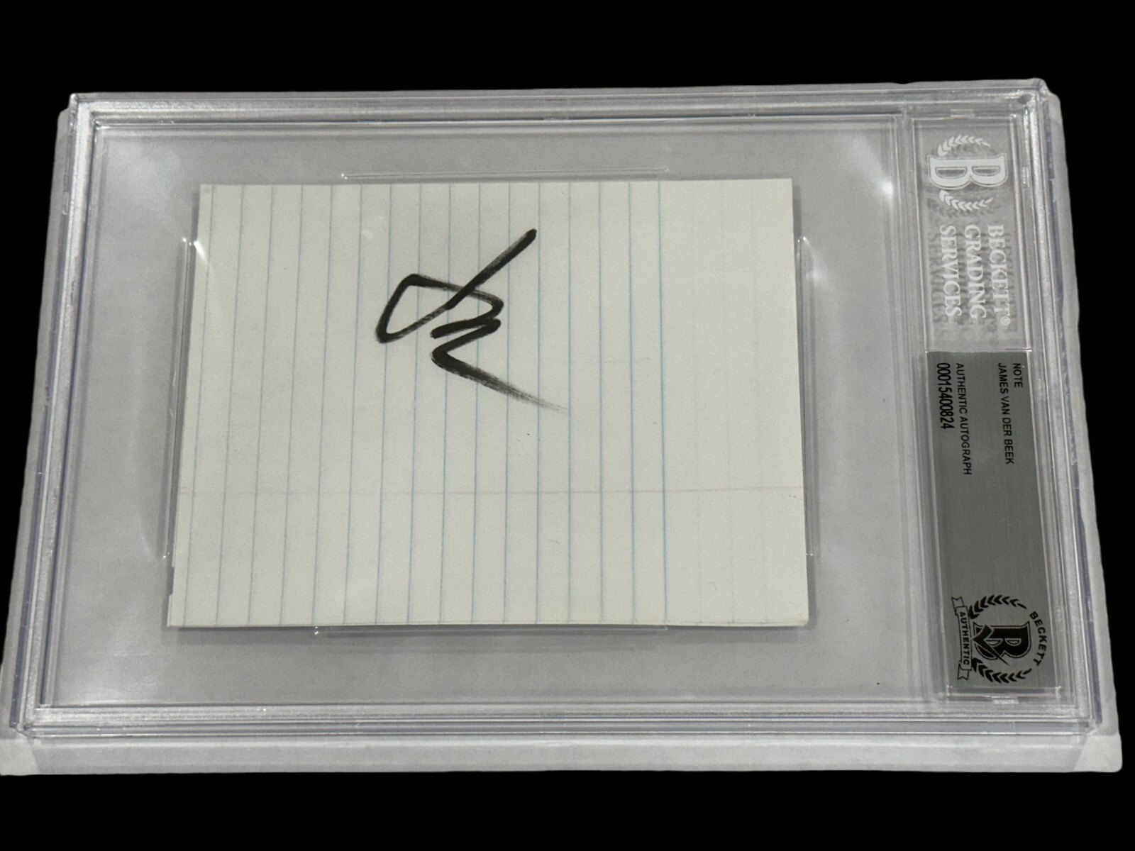 James Van Der Beek Dawson's Creek Vampirina Signed Autograph BAS Beckett Slab
