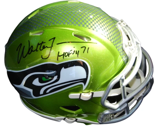 WALTER JONES signed (SEATTLE SEAHAWKS) Flash mini football helmet JSA AL90948
