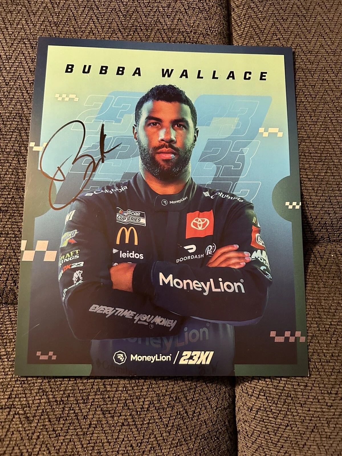 Bubba Wallace Signed Promo Hero Card Nascar Cup Autographed 2023
