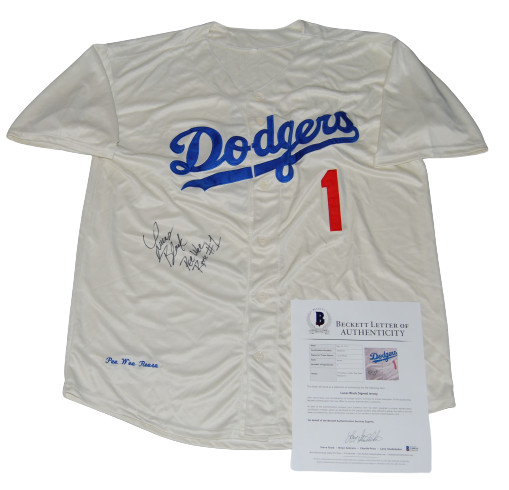LUCAS BLACK signed (BROOKLYN DODGERS) 42 Custom PEE WEE REESE jersey BECKETT BAS
