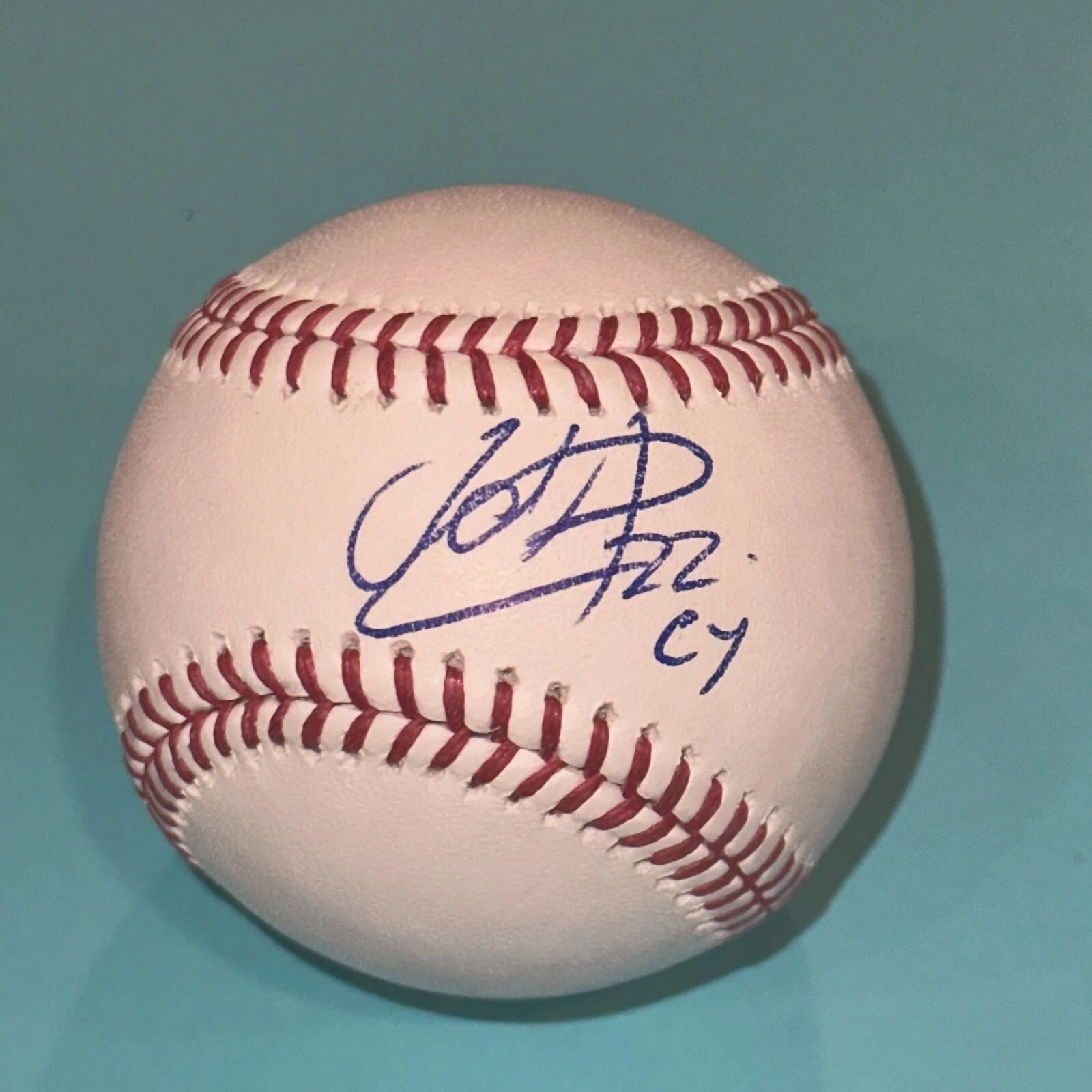 SANDY ALCANTARA (Marlins) Signed Official MLB Baseball Beckett (BAS) w/ CY Insc

